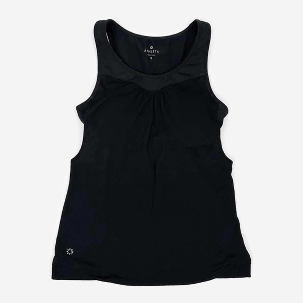 Athleta Gel Mesh Supercharged Tank‎ Size S Black Active Sport Athletic Workout
